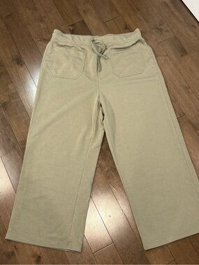 LC Lauren Conrad Wide Leg Cozy Lounge Pants, Kade Green, Y2K, Size L